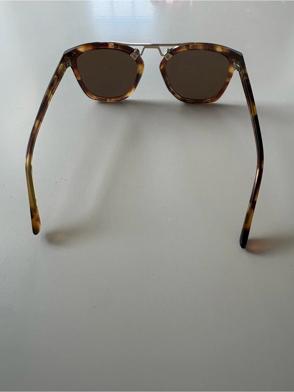 WMP Tortoiseshell Brown Women's Sunglasses with Double Bridge